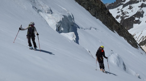 Descente de glacier des agneaux