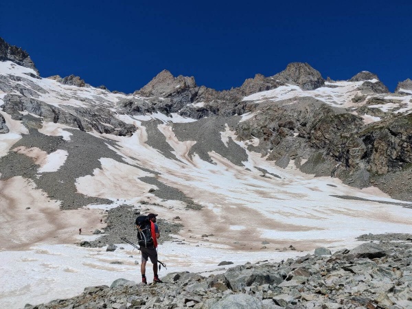 Arrivée dans le vallon du Pavé