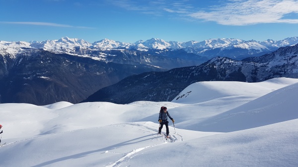 Tiphaine sur fond de Vanoise
